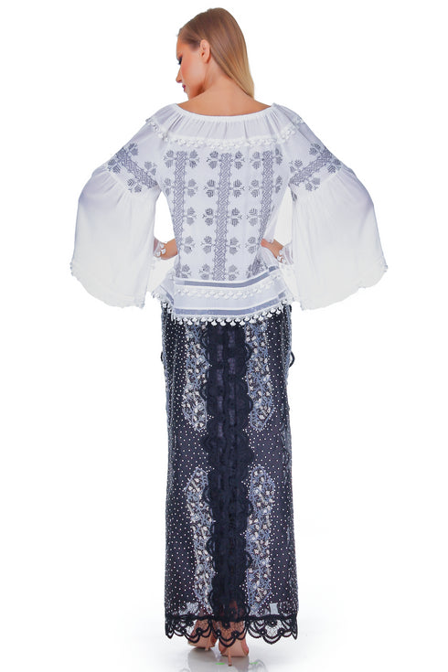 Fusta organza cu perle RM-9